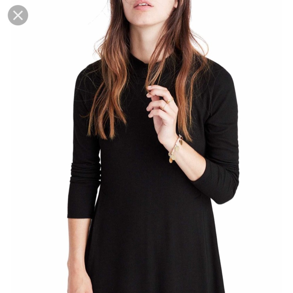 Madewell cityblock ribbed mockneck dress